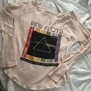 pink floyd waffle knit top